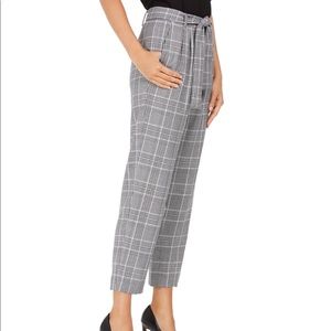 Calvin Klein Plaid Tie-Waist pants